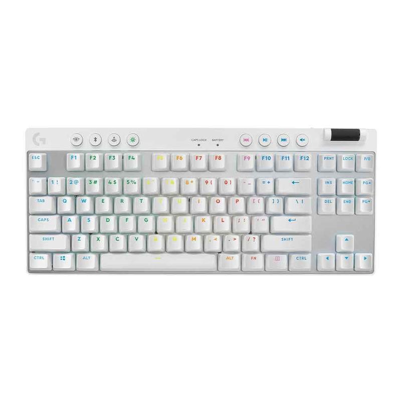 Imagem do produto Teclado Mecânico Gamer sem fio Logitech G Pro X TKL Lightspeed Switch Brown Tactile - Branco em Magazine Luiza